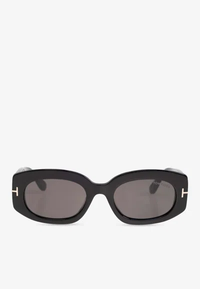 Tom Ford Cielle Oval Sunglasses In Gray