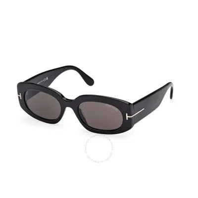 Tom Ford Cielle Smoke Oval Ladies Sunglasses Ft1187 01a 52