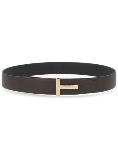 Tom Ford Cintura Con Fibbia T In Brown