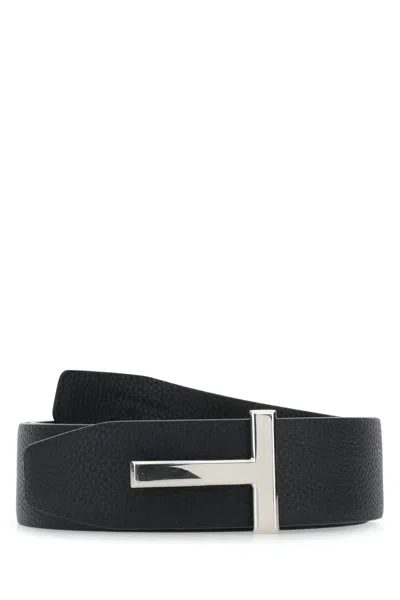 Tom Ford Logo Buckled Reversible Belt In Multi