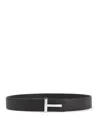 Tom Ford Leather Belt In Black