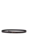 Tom Ford Reversible Tonal Embossed Logo Belt With Gold-tone Hardware In Brown