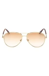 Tom Ford Clark 59mm Gradient Pilot Sunglasses