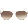 Tom Ford Clark 59mm Pilot Sunglasses In Shiny Rose Gold/grad Mirror