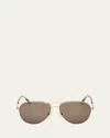 Tom Ford Clark Metal Aviator Sunglasses