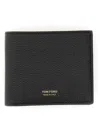 Tom Ford Logo Leather Wallet Wallets And Card Holders Black In Black