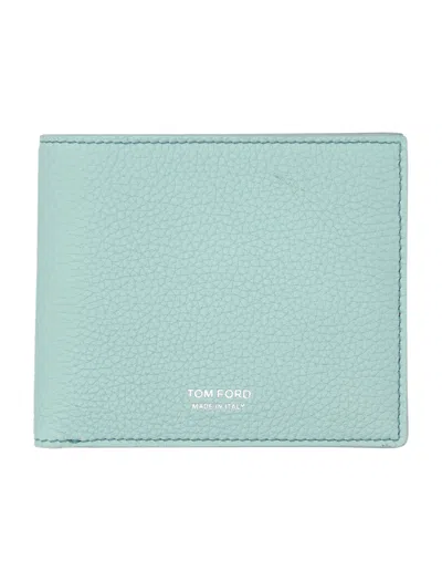 Tom Ford Classic Bifold Wallet In Nile Blue