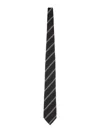 Tom Ford Classic Black Silk Tie With Diagonal Stripes In Black