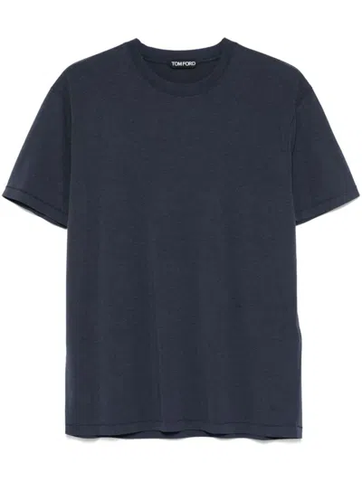 TOM FORD CLASSIC BLUE CREW-NECK T-SHIRT