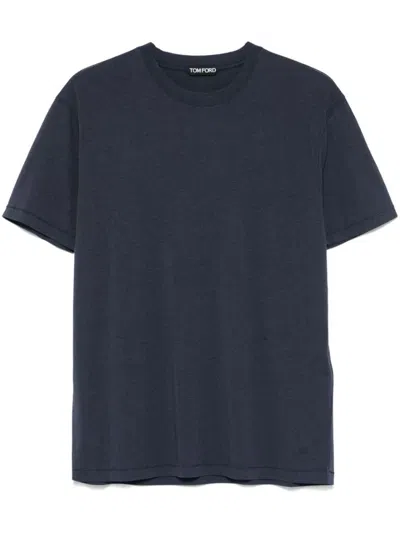 TOM FORD TOM FORD CLASSIC BLUE CREW-NECK T-SHIRT