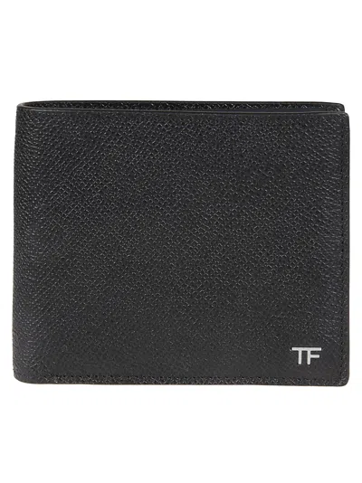 Tom Ford Classic Calf Leather Bifold Wallet In Black