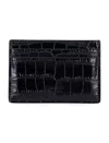 Tom Ford Compact Embossed Texture Card Holder In Black
