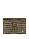 Tom Ford Classic Card Holder In Green
