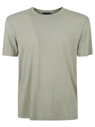 Tom Ford Classic Crew Neck T-shirt In Gray