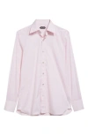 Tom Ford Classic Fit Solid Stretch Poplin Button-up Shirt In Dp225 Pink