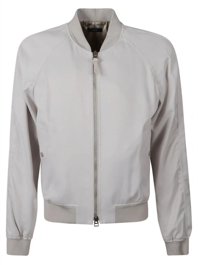 Tom Ford Classic Fitted Zipped Bomber In White
