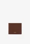 Tom Ford Classic Grain Leather Bi-fold Wallet In Brown