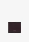 Tom Ford Classic Grain Leather Bi-fold Wallet In Burgundy