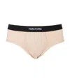 Tom Ford Stretch-cotton Briefs In Nude