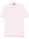 Tom Ford Light Pink Polo Shirt With Front Button Placket In Pink