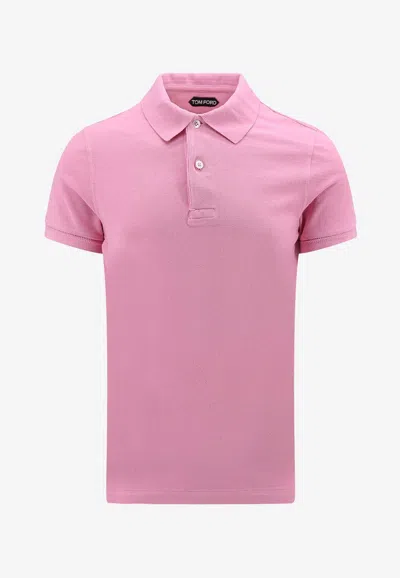 Tom Ford Classic Short-sleeved Polo T-shirt In Pink