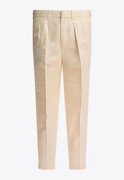 Tom Ford Classic Tailored Pants In Beige