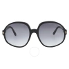 TOM FORD TOM FORD CLAUDE SMOKE DARK GREY GRADIENT OVERSIZED LADIES SUNGLASSES FT0991 01B 61