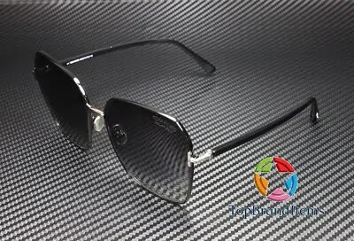 Pre-owned Tom Ford Claudia-02 Ft0839 01d Black Smoke Polarized Metal 62 Women's Sunglasses
