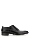 Tom Ford Burnished Claydon Lace-up Shoes In Black
