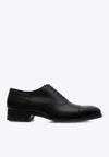 Tom Ford Burnished Claydon Lace-up Shoes In Black