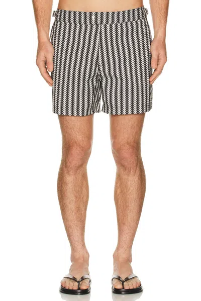Tom Ford Geometric Print Micro Compact Poplin Swim Short In Multi