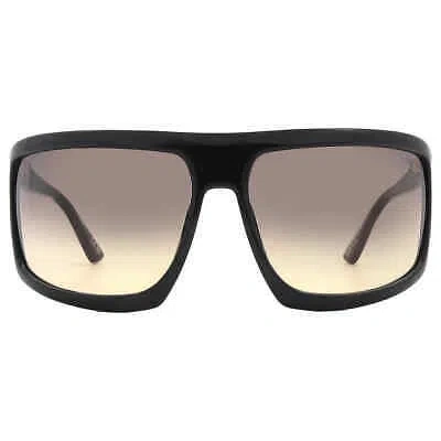 Pre-owned Tom Ford Clint Smoke Gradient Wrap Unisex Sunglasses Ft1066 01b 68 In Gray