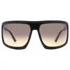 Tom Ford Clint Smoke Gradient Wrap Unisex Sunglasses Ft1066 01b 68 In Black