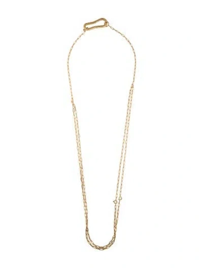 Pre-owned Tom Ford Clip Link Pendant Necklace, 37" In Multicolor