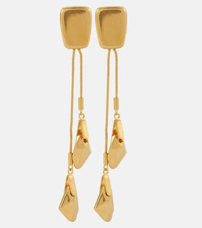 Tom Ford Clip-on Drop Earrings In Gold