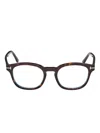 Tom Ford Clip-on Round Glasses In Brown