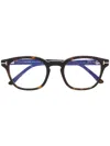 Tom Ford Clip Round Sunglasses In Brown