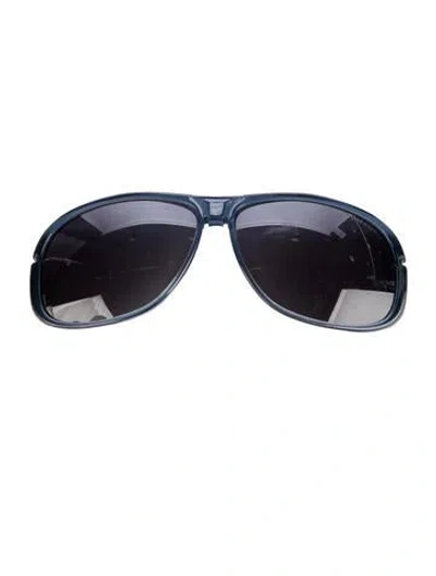 Pre-owned Tom Ford Clip-on Aviator Sunglasses In Blue