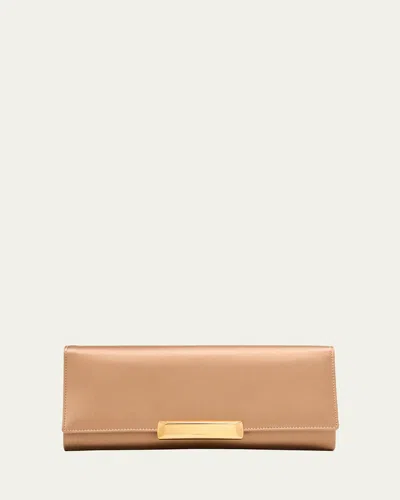 Tom Ford Clutch Bag In Moire Fabric In Black
