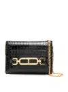Tom Ford Whitney Crocodile-effect Shoulder Bag In Black