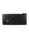 Tom Ford Black Leather Clutch With Metallic Closure In Black