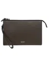 Tom Ford Calf Leather Clutch Bag In Green