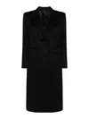 Tom Ford Double-breasted Coat In Black