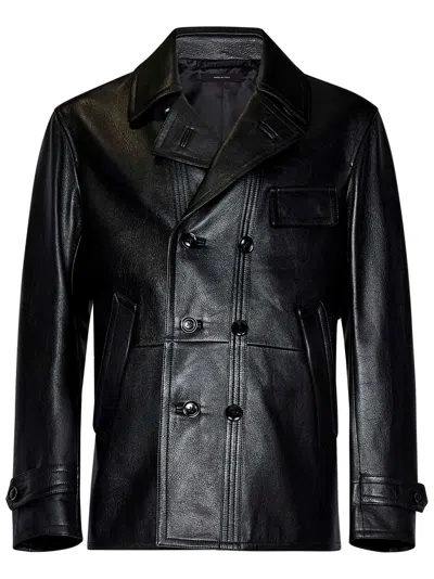 Tom Ford Coat In Black