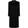 Tom Ford Double-breasted Coat In Black