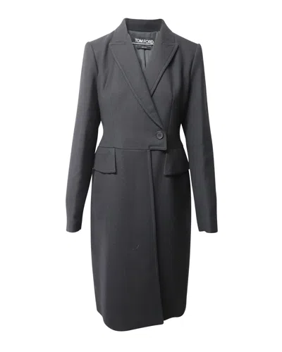 Tom Ford Coat Dress In Grey Wool In Gray