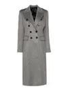 Tom Ford Double Breasted Felt Martingale Coat In Grey
