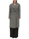 Tom Ford Houndstooth-pattern Belted Coat In Multicolour