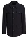 Tom Ford Wool Jacket With Flap Pockets And Long Sleeves In Black
