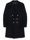 Tom Ford Double Breasted Wool Felt Martingale Coat In Blue